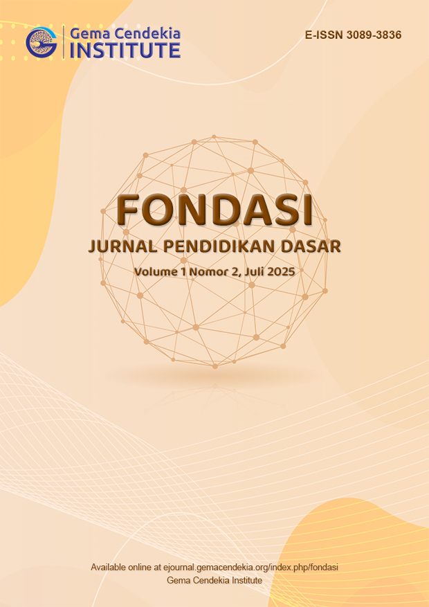 					View Vol. 1 No. 2 (2025): FONDASI: Jurnal Pendidikan Dasar
				