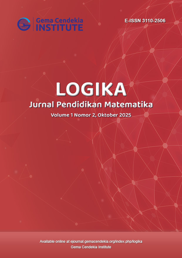 					View Vol. 1 No. 2: LOGIKA: Jurnal Pendidikan Matematika, Oktober 2025
				