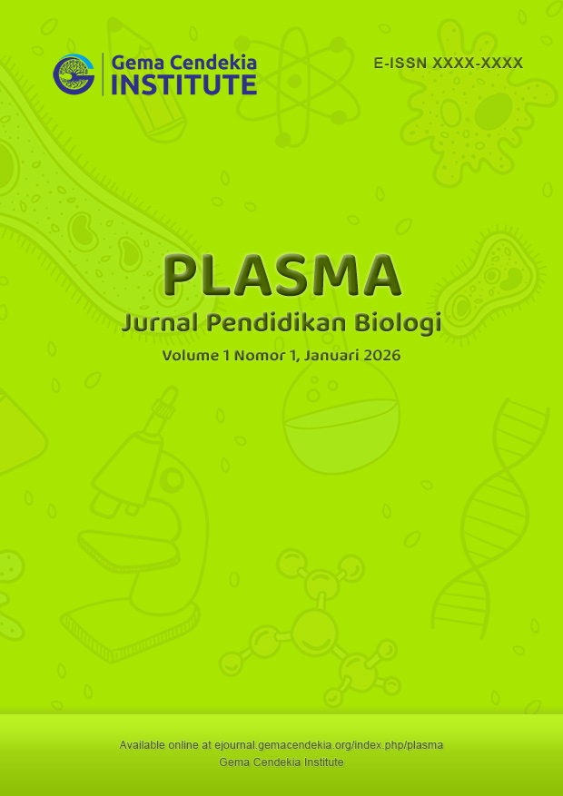 					View Vol. 1 No. 1 (2026): PLASMA: Jurnal Pendidikan Biologi
				