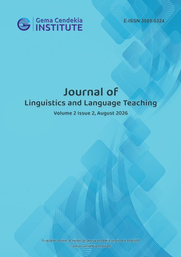 					View Vol. 2 No. 2 (2026): Journal of Linguistics and Language Teaching, August 2026
				