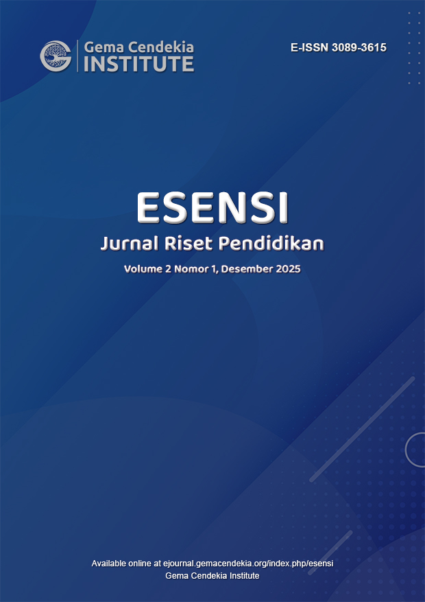 					View Vol. 2 No. 1 (2025): ESENSI: Jurnal Riset Pendidikan
				